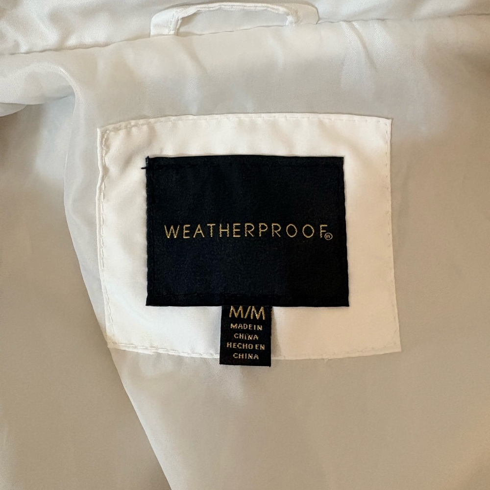 Weatherproof Quilted Jacket with Side Stretch- White Size Medium - Picture 7 of 10